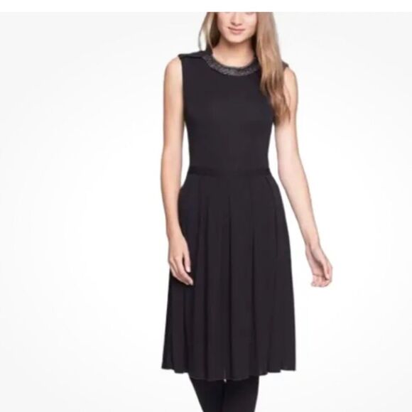 Tory Burch Eva Embellished A-Line Dress Black Size XS - Picture 1 of 5